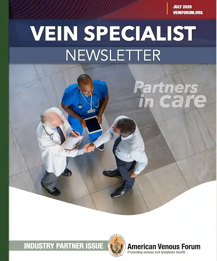 Vein Specialist Newsletter cover July 2020