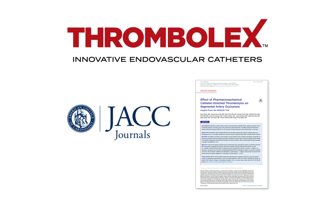 Significant New Insights from the NIH-Sponsored RESCUE Trial with the BASHIR™ Endovascular Catheter Published in JACC: Advances. 